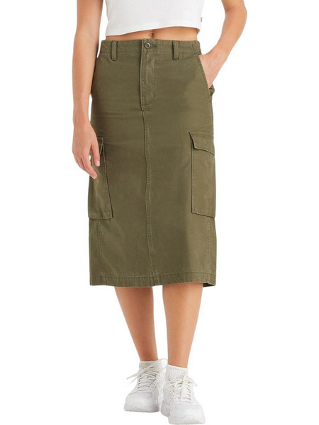 Levi's Μίντι Φούστα Υφασμάτινη Cargo Χακί A7539-0003