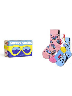 Κάλτσες σε Κουτί Δώρου Happy Socks Glasses, 3 ζεύγη Εμπριμέ