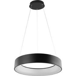 LUCE Noah Κρεμαστό Φωτιστικό Οροφής Μονόφωτο LED με Ρυθμιζόμενο Λευκό Φως Μαύρο 8031414886043