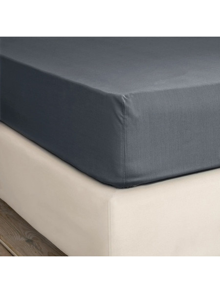Nima Σεντόνι Μονό με Λάστιχο 100x200+32 Unicolors Midnight Grey