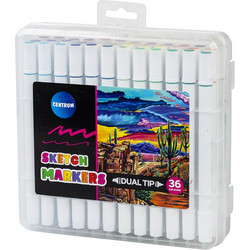 Μαρκαδόροι Centrum Sketch Markers Dual Tip 36 Χρώματα