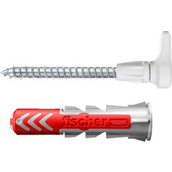 Fischer 564169 βιδωτό άγκιστρο & βύσμα τοίχου 25 τεμάχια Κιτ βιδωτού γάντζου & επιτοίχιου βύσματος