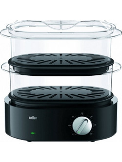 Braun FS 5100 Ατμομάγειρας 6.2lt 850W με 2 Επίπεδα Μαγειρέματος Black