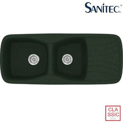 Sanitec Classic 311 Επικαθήμενος Νεροχύτης Γρανίτη Αντιστρεφόμενος Ματ Granite Green 120x51cm