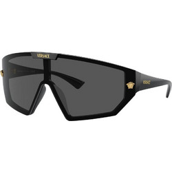 Versace VE4461 GB187 Γυναικεία Γυαλιά Ηλίου Μάσκα Κοκάλινα Μαύρα με Μαύρο Polarized Φακό