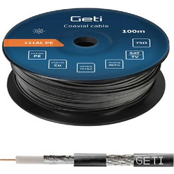 GETI Coaxial cable outdoor 100m reel (121AL PE)