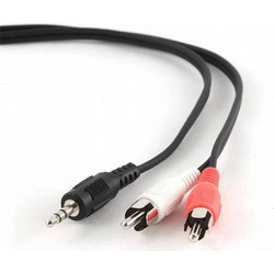 Gembird 2.5m, 3.5mm/2xRCA, M/M audio cable Black, Red, White (CCA-458-2.5M)
