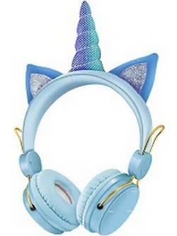AH805 Ασύρματα Bluetooth Παιδικά Ακουστικά On Ear Μπλε