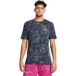 Under Armour Pjt Rck TC AOP Graphic SS Ανδρικό Αθλητικό T-Shirt Ανθρακί 1383294-044
