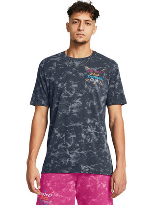 Under Armour Pjt Rck TC AOP Graphic SS Ανδρικό Αθλητικό T-Shirt Ανθρακί 1383294-044