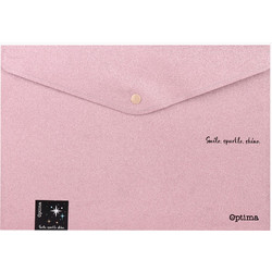 Φάκελος Με Κουμπί Α4 Glitter Ροζ 120373P