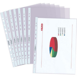 Herlitz Extra Strong Ζελατίνες mε Τρύπες Premium PP A4-10 Τμχ