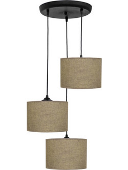 Heronia Lighting ΗΚ-06 Κρεμαστό Φωτιστικό Οροφής Τρίφωτο E27 Καφέ Φ20cm 14-0153