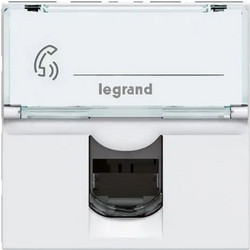 Legrand Πρίζα Τηλεφώνου με Πλαίσιο Μονή σε Λευκό Χρώμα 078731
