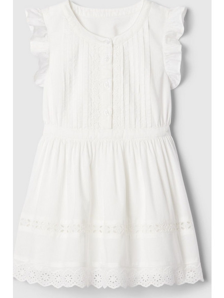 Άσπρο babyGap Ruffle Eyelet Φόρεμα new off white