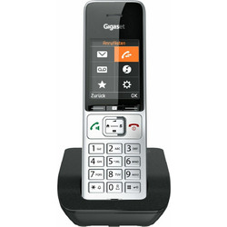 Gigaset Comfort 500 Ασύρματο Τηλέφωνο με Ανοιχτή Ακρόαση Μαύρο Ασημί