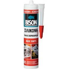 BISON HIGH TEMP ΣΙΛΙΚΟΝΗ ΘΕΡΜΟΚΡΑΣΙΑΣ-ΦΛΑΝΤΖΟΚΟΛΛΑ ΚΟΚΚΙΝΗ 280ml 66918