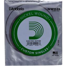 D'Addario NW026 Χορδή Ηλεκτρικής Κιθάρας Nickel Plated Steel 26"