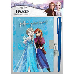 DIARY ΜΕ ΛΟΥΚΕΤΟ και ΣΤΥΛΟ FROZEN 18x12cm (50-3376)