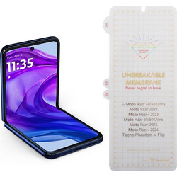 VOLTE-TEL PET SOFT FILM FOLDABLE MOTOROLA MOTO RAZR 50 / 50 ULTRA 5G 6.9in ΑΘΡΑΥΣΤΗ ΜΕΜΒΡΑΝΗ ΕΣΩΤΕΡΙΚΗΣ ΟΘΟΝΗΣ 0.20mm FULL COVER