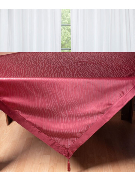 Σατέν τραπεζομάντηλο 2009 (160cm x 260cm) μπορντώ Silk Fashion