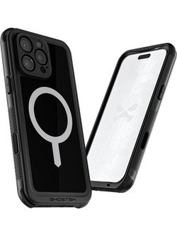 ΘΗΚΗ GHOSTEK NAUTICAL MAGSAFE ΑΔΙΑΒΡΟΧΗ με κλιπ ζώνης Holster για APPLE IPHONE 16 PRO MAX 6.9 2024 - ΜΑΥΡΟ - GHOCAS3914