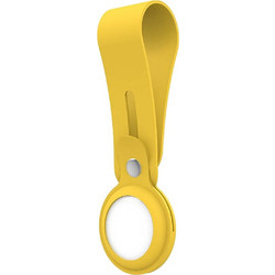Silicone Slide Keychain Loop Case Apple Airtag - Κίτρινο