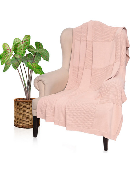 Fusion Kelly 130X180 Ριχτάρι/Κουβέρτα κανάπε (Peach) 100% cotton knitted 130x180 Liolios Home