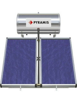 Pyramis Ηλιακός Θερμοσίφωνας 160lt 2x1.5m² Glass Τριπλής Ενέργειας