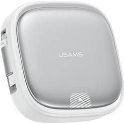 USAMS Καλώδιο επεκτεινόμενο 3 σε 1 με κουτί MicroUSB/USB-C/Lightning 60W ασημί