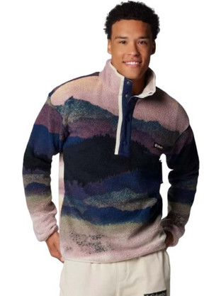 Columbia Helvetia TM II Printed Half Snap Fleece Ανδρικό Αθλητικό Φούτερ Πολύχρωμο 2098461-464