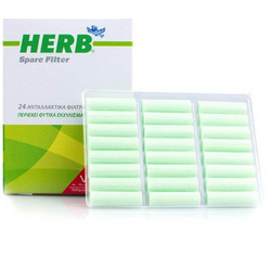Herb Cigarette Filters Ανταλλακτικά Φίλτρα με Φυτικά Βότανα και 'Ενζυμα, Συλλέγουν και Μειώνουν τις Επικίνδυνες Ουσίες 24τμχ
