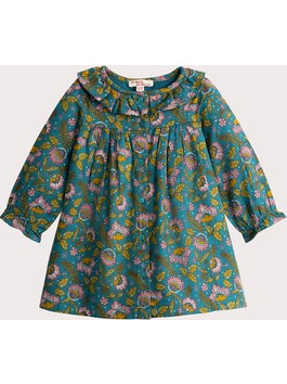 Βρεφικό Φόρεμα για Κορίτσια Turquoise Floral ΤΥΡΚΟΥΑΖ