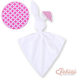 Cuddly rabbit double-sided- rosette pink