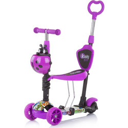 Chipolino Kiddy Evo 3 in 1 Led Graffity Παιδικό Πατίνι Τρίτροχο με Κάθισμα & Φωτάκια Μωβ