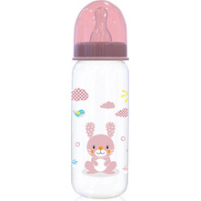 Lorelli Simple Πλαστικό Μπιμπερό με Θηλή Σιλικόνης 0m+ Blush Pink 250ml