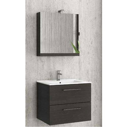 PoliHome New Elsa 60 Σετ Έπιπλο Μπάνιου με Νιπτήρα & Καθρέπτη