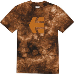 ETNIES ICON WASH T-SHIRT BLACK ORANGE
