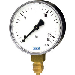 WIKA ΚΕΝΟΜΑΝΟΜΕΤΡΟ ΓΛΥΚΕΡΙΝΗΣ Φ 100 -1 / 0,6 BAR BS G1/2"