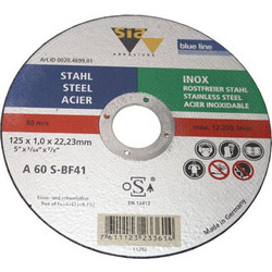 SIA ΔΙΣΚΟΣ ΚΟΠΗΣ INOX 125 x 1,0 mm