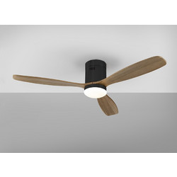Schuller Siroco 329514D Ανεμιστήρας Οροφής 132cm 24W με Φως & Τηλεχειριστήριο Καφέ Μαύρος