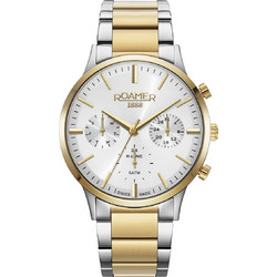 Roamer Ανδρικό Ρολόι Χρονογράφος με Χρυσό Μεταλλικό Μπρασελέ R718982481570