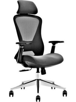 NEC Comfort 05 Plus Καρέκλα Γραφείου Διευθυντική με Προσκέφαλο Στήριξη Μέσης και Ανάκλιση Μαύρη 018174