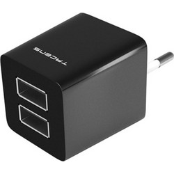 Tacens 2x USB Wall Adapter Black AUSB1 Anima