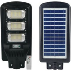 Ηλιακός Προβολέας Δρόμου LED 300W SMD 6500K Μέρας Νύχτας με Φωτοκύτταρο COM 08.6009.3