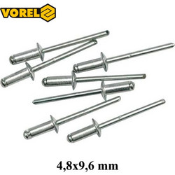 VOREL 70490 ΣΕΤ ΠΡΙΤΣΙΝΙΑ ΑΛΟΥΜΙΝΙΟΥ 50 ΤΕΜ 4,8x9,6 mm