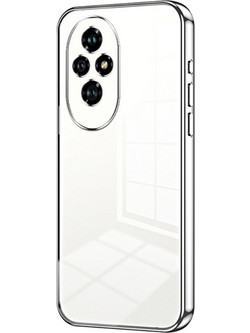 Θήκη Honor 200 5G Mad Mask Electroplating Series Thin Frame Πλάτη από Premium TPU με μεταλιζέ περίβλημα ασημί