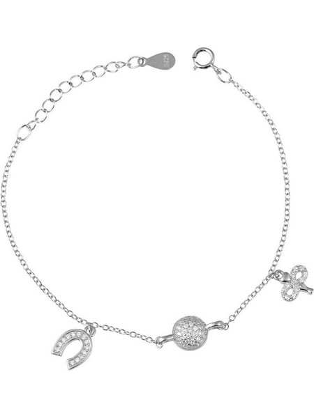 Slevori Γυναικείο Βραχιόλι Αλυσίδα Ασήμι ASB925-0556.S