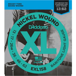 D'Addario EXL158 Σετ 6 Χορδές Ηλεκτρικής Κιθάρας Nickel Plated Steel 13-62" Light Tension