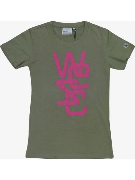 WESC Women Overlay T-Shirt - DEEP LICHEN GREEN - 121WE-00253-DPLGRN
